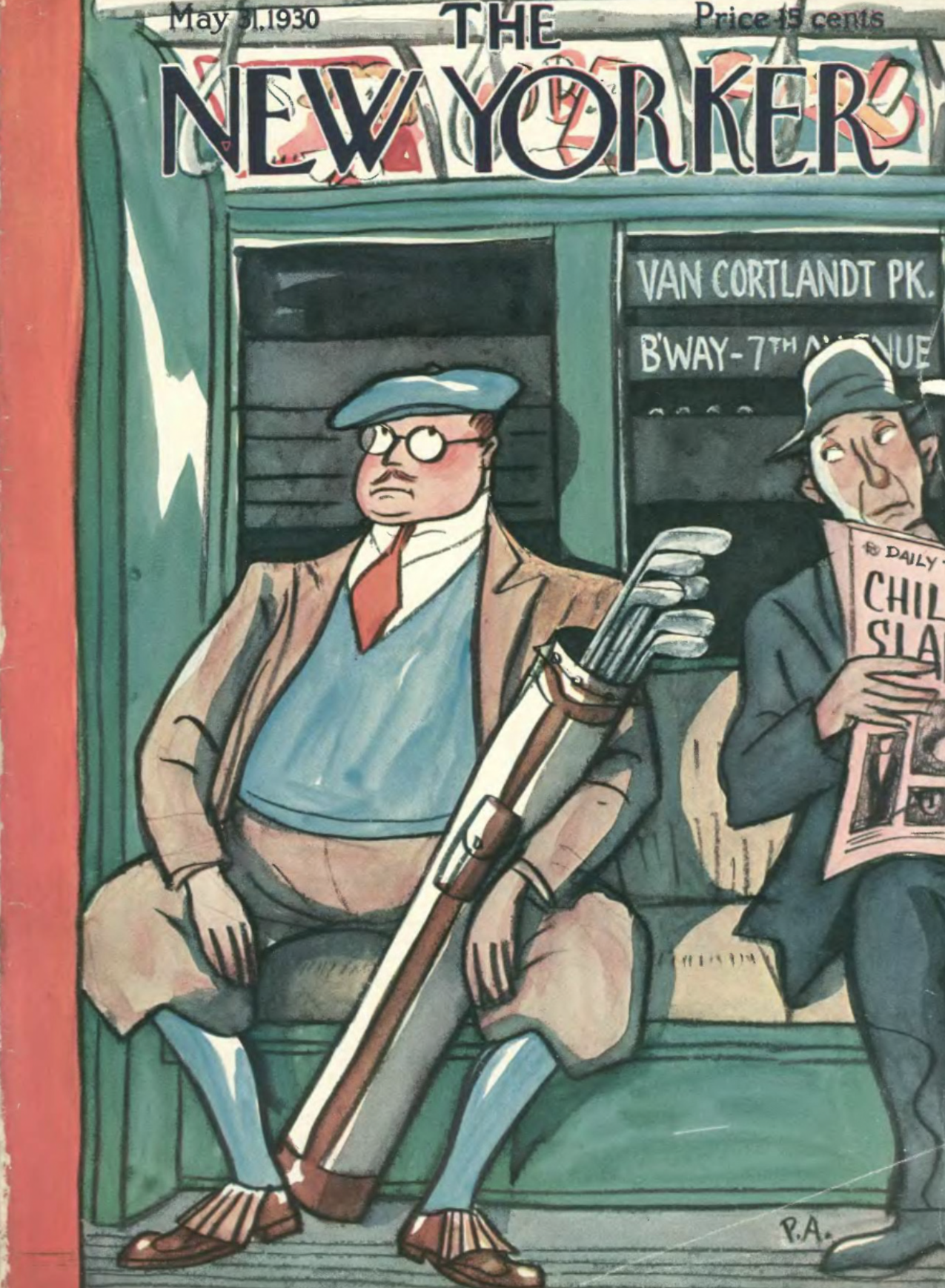 May 31, 1930 - Subway golfer by Peter Arno